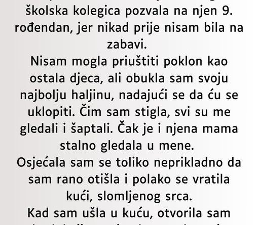 “Bila sam najsiromašnije dijete u školi…”