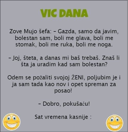 Vic dana- Zove Mujo šefa