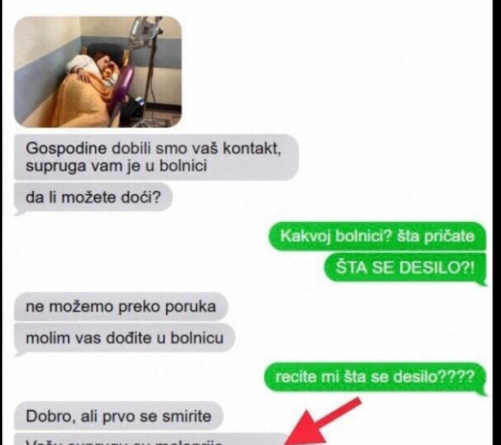 JAVILI SU MI DA MI JE SUPRUGA U BOLNICI I POSLALI NJENU SLIKU: A kad su mi rekli šta joj je POBJESNIO SAM, NEK MI NE DOLAZI NA OČI!