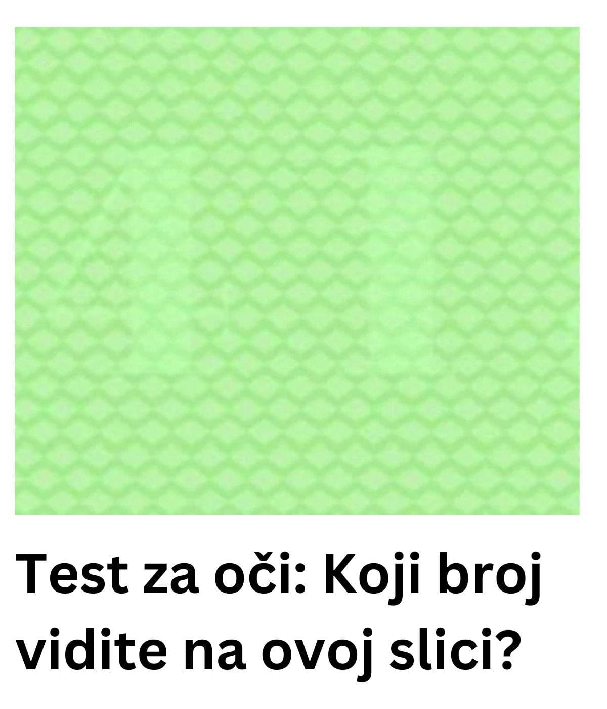 Test za oči: Koji broj vidite na ovoj slici?