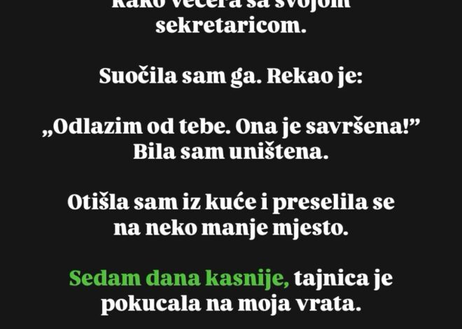 ZATEKLA SAM MUŽA SA NJEGOVOM SEKRETARICOM na večeri: Evo šta mi je rekao