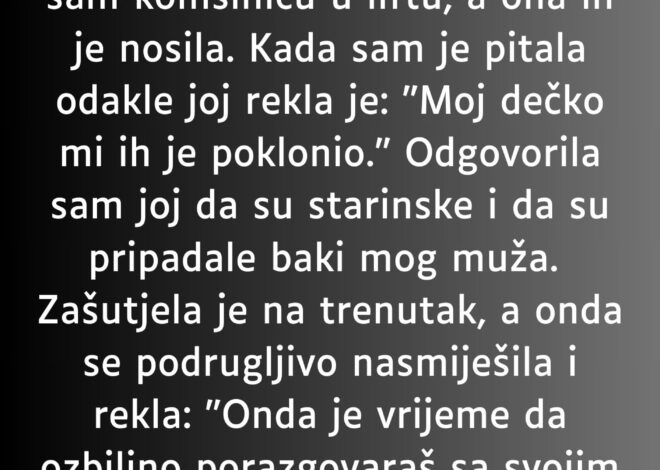 “Izgubila sam svoje zlatne naušnice…”