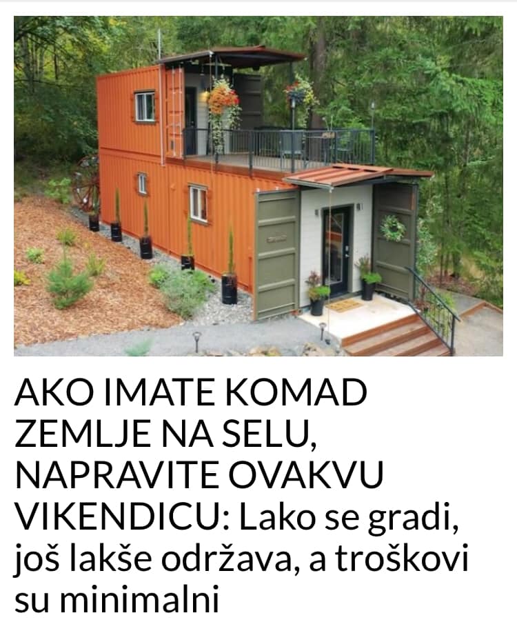 AKO IMATE KOMAD ZEMLJE NA SELU, NAPRAVITE OVAKVU VIKENDICU: Lako se gradi, još lakše održava, a troškovi su minimalni