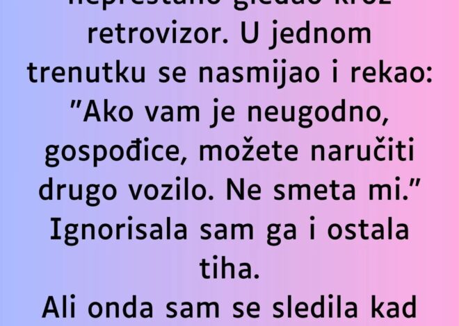 “Bila sam sama u taksiju…”