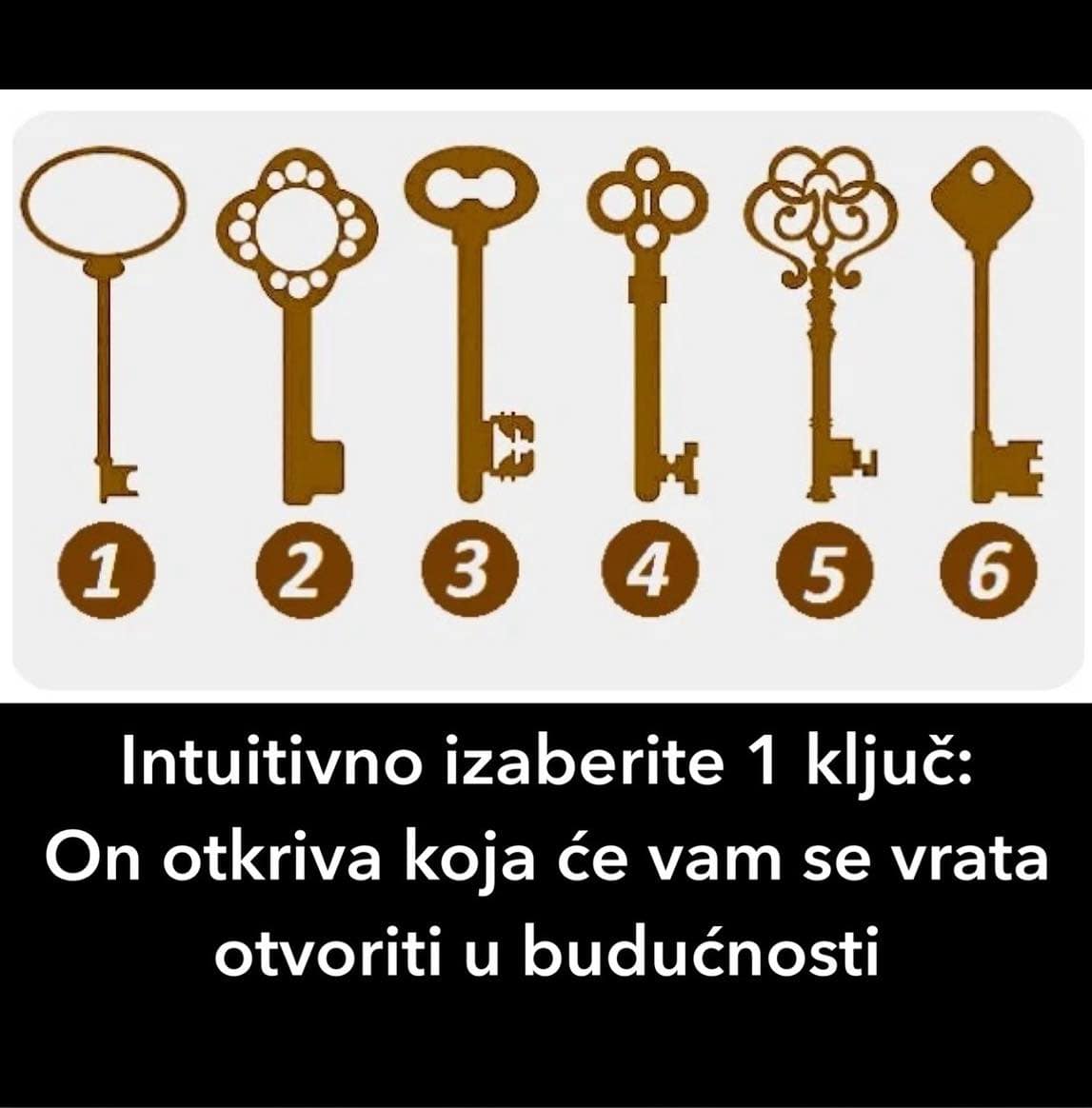 Intuitivno izaberite 1 ključ: On otkriva koja će vam se vrata otvoriti u budućnosti