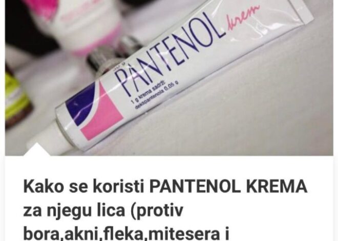 Kako se koristi PANTENOL KREMA za njegu lica (protiv bora,akni,fleka,mitesera i ožilljaka)?