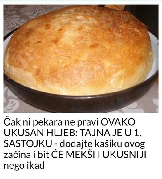 Čak ni pekara ne pravi OVAKO UKUSAN HLJEB: TAJNA JE U 1. SASTOJKU – dodajte kašiku ovog začina i bit ĆE MEKŠI I UKUSNIJI nego ikad