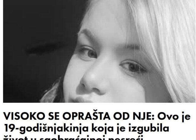 VISOKO SE OPRAŠTA OD NJE: Ovo je 19-godišnjakinja koja je izgubila život u saobraćajnoj nesreći