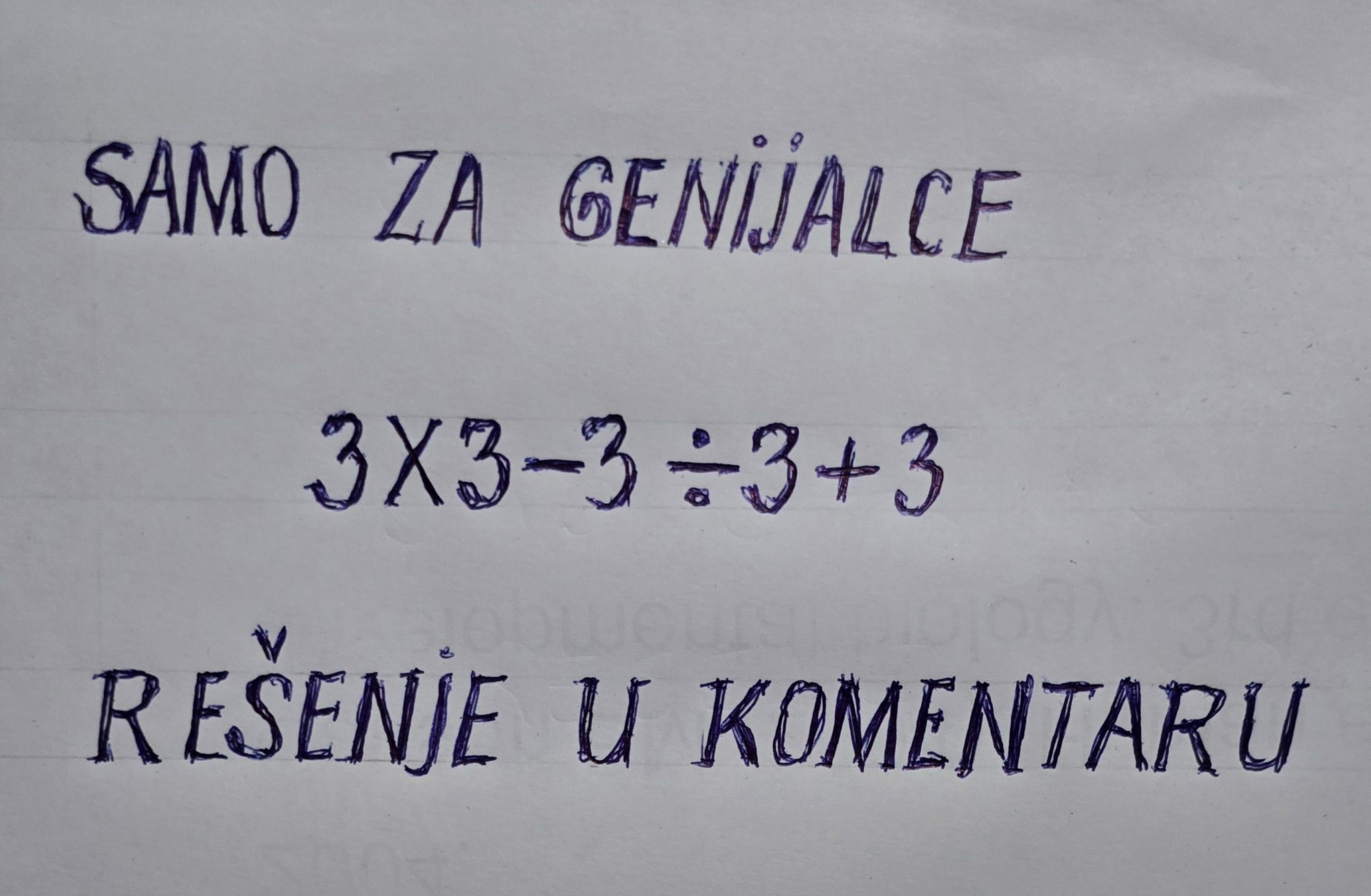 Proste matematičke operacije, a niko ne zna rešenje: Zadatak posvađao ljude, misle da je za genijalce