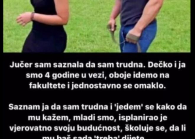 JUČER SAM SAZNALA DA SAM TRUDNA: Kad sam rekla dečku, oblio ga znoj – A ONDA URADIO OVO!