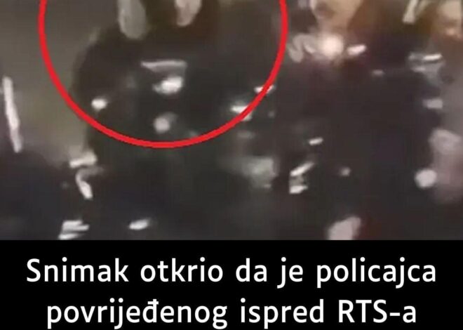 Snimak otkrio da je policajca povrijeđenog ispred RTS-a udario kolega: Vučić okrivio studente (VIDEO)