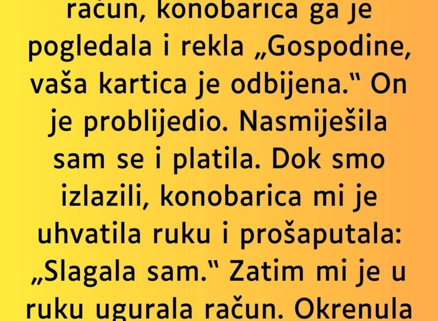 “Bila sam na spoju, i bio je tako sladak…”