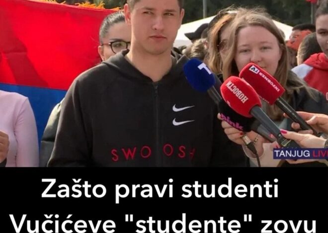 Zašto pravi studenti Vučićeve “studente” zovu “ćaci”?