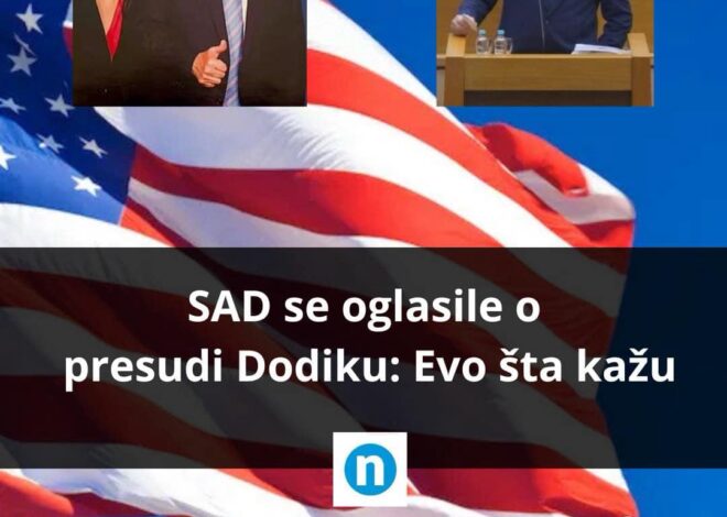 SAD se oglasile o presudi Dodiku: Evo šta kažu