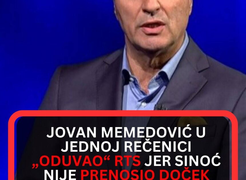 Jovan Memedović u jednoj rečenici „oduvao“ RTS jer sinoć nije prenosio doček studenata u Beograd