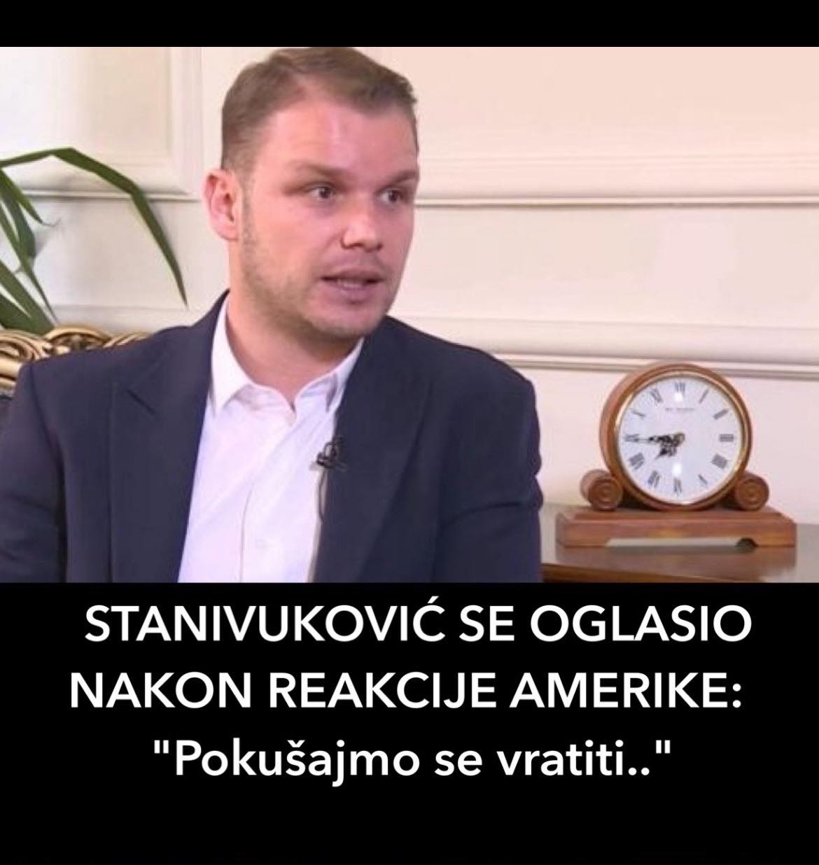 STANIVUKOVIĆ SE OGLASIO NAKON REAKCIJE AMERIKE: “Pokušajmo se vratiti..”