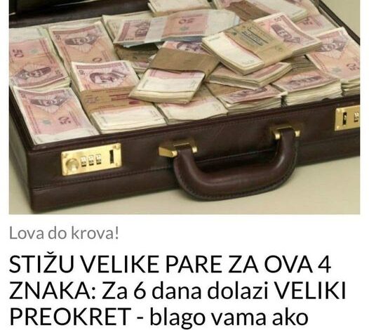 STIŽU VELIKE PARE ZA OVA 4 ZNAKA: Za 6 dana dolazi VELIKI PREOKRET – blago vama ako spadate u ovu grupu