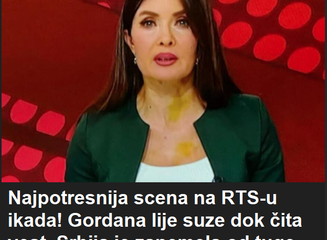 Najpotresnija scena na RTS-u ikada! Gordana lije suze dok čita vest, Srbija je zanemela od tuge