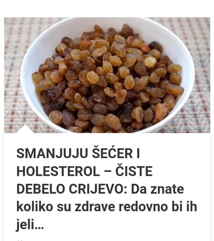 Smanjite šećer i holesterol – Očistite debelo crevo: Da znate koliko su zdravi, jeli biste ih češće